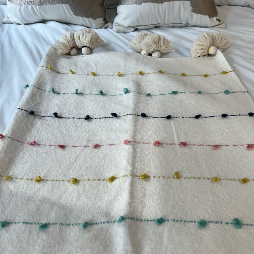 Cupcakes and Cashmere Tassle Throw Blanket